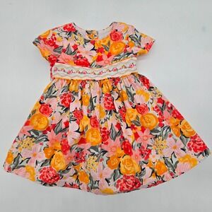 Iris & Ivy Toddler Girl Colorful Floral Dress Size 18 Months